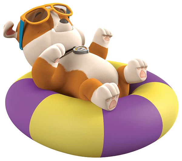 Stickers pour enfants: La Pat' Patrouille - Rubble avec flotteur