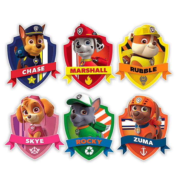 Stickers pour enfants: La patrouille canine au complet