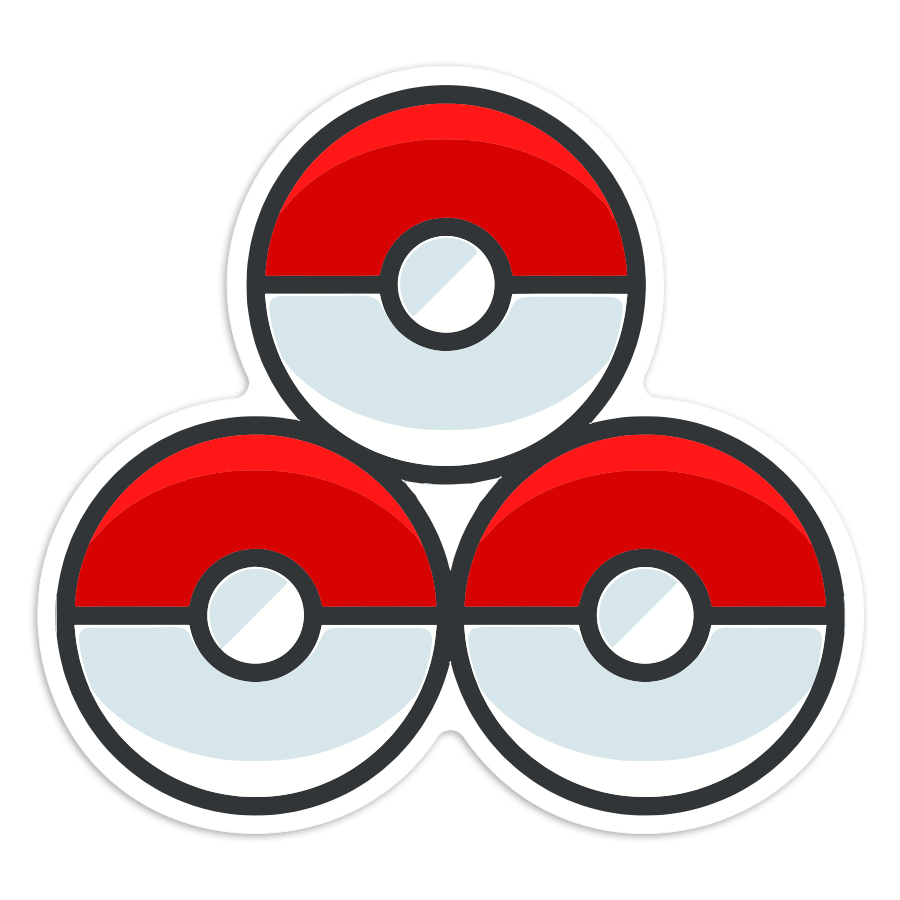 Autocollants: Pokeballs groupées Pokémon