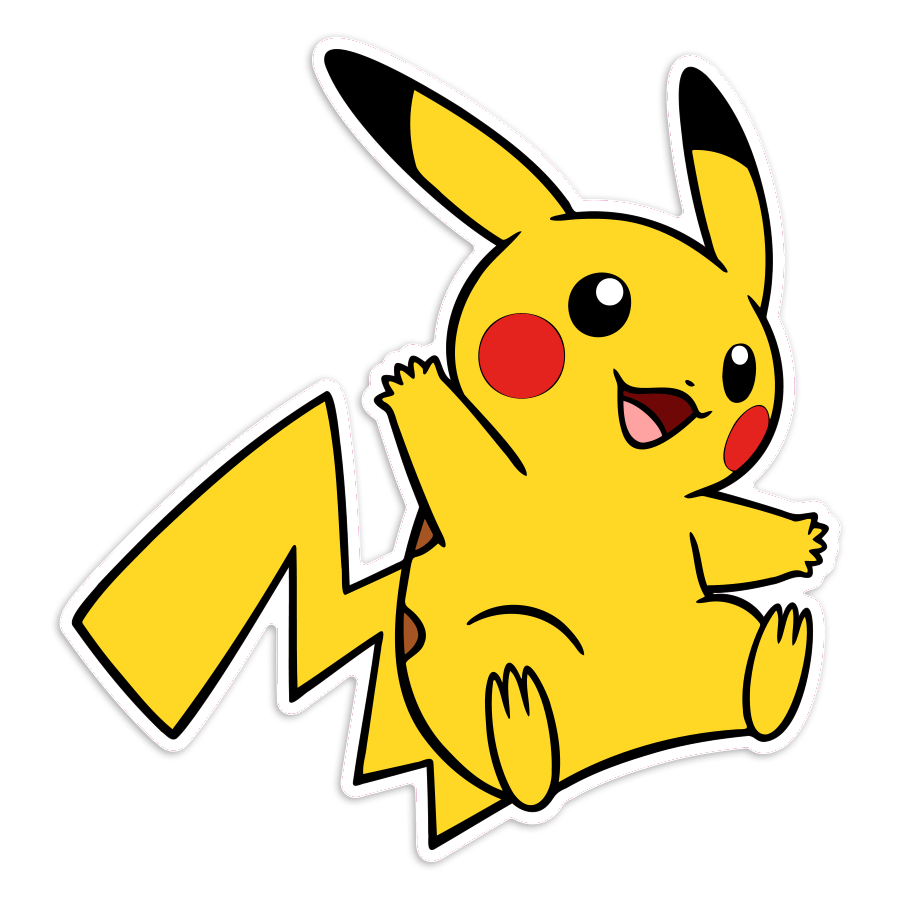 Autocollants: Pikachu corps entier Pokémon