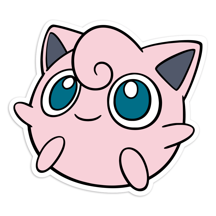 Autocollants: Rondoudou visage adorable Pokémon