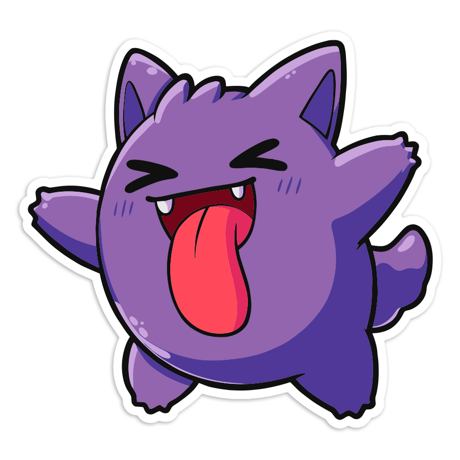 Autocollants: Ectoplasma Pokémon Chibi