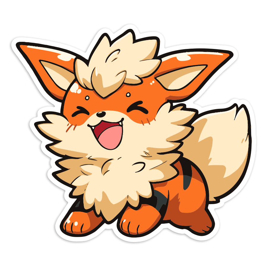 Autocollants: Arcanin Pokémon Chibi
