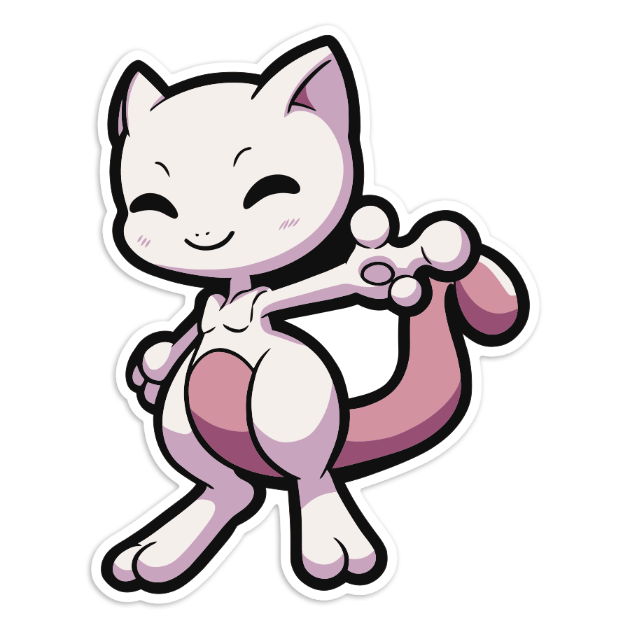 Autocollants: Mewtwo Chibi Pokémon