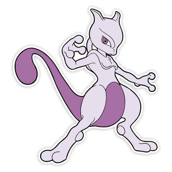 Autocollants: Mewtwo Puissance Psychique Classique