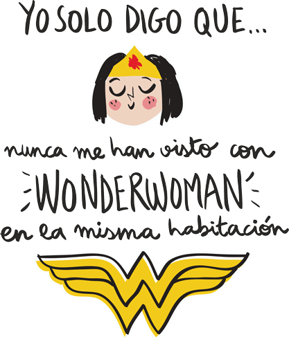 Stickers pour enfants: Nunca me han visto con Wonderwoman