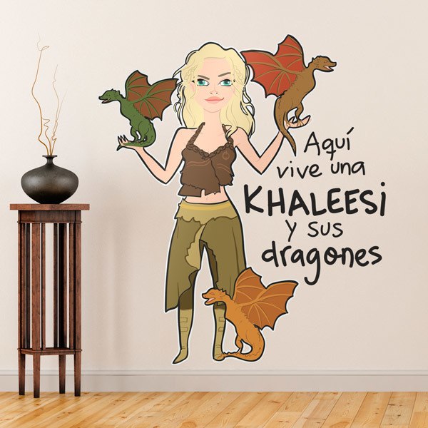 Stickers pour enfants: Khaleesi et dragons