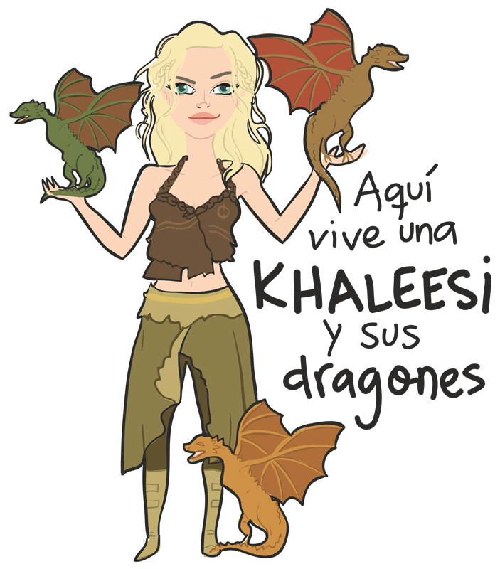 Stickers pour enfants: Khaleesi et dragons