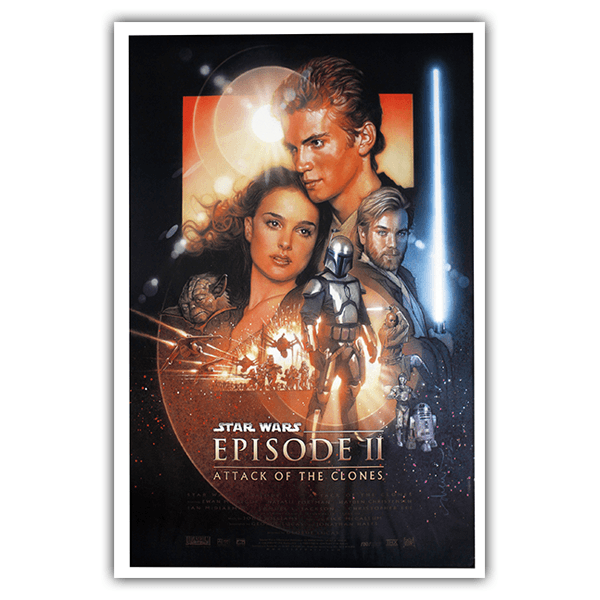 Stickers muraux: Poster adhésif Star Wars Épisode II