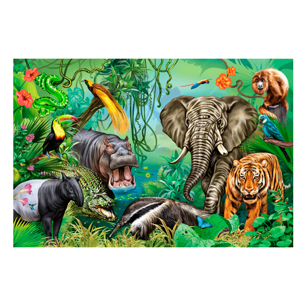 Stickers muraux: Animaux de la Jungle