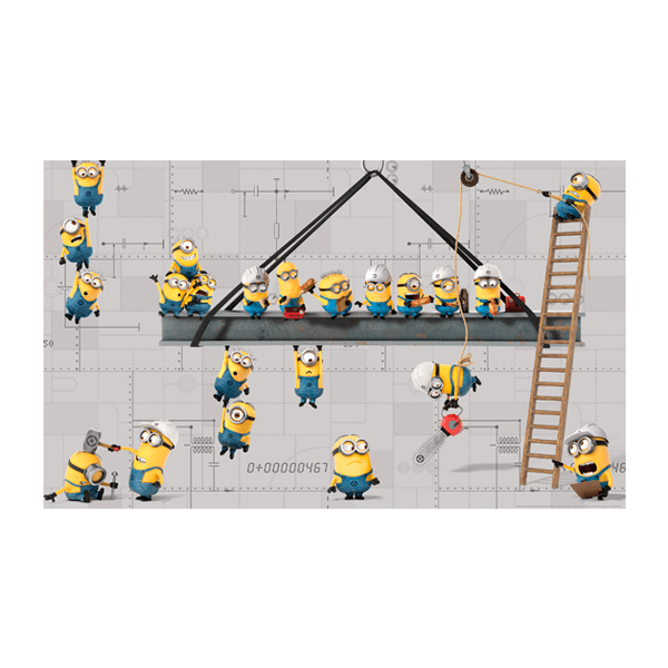 Stickers muraux: Constructeurs de Minions