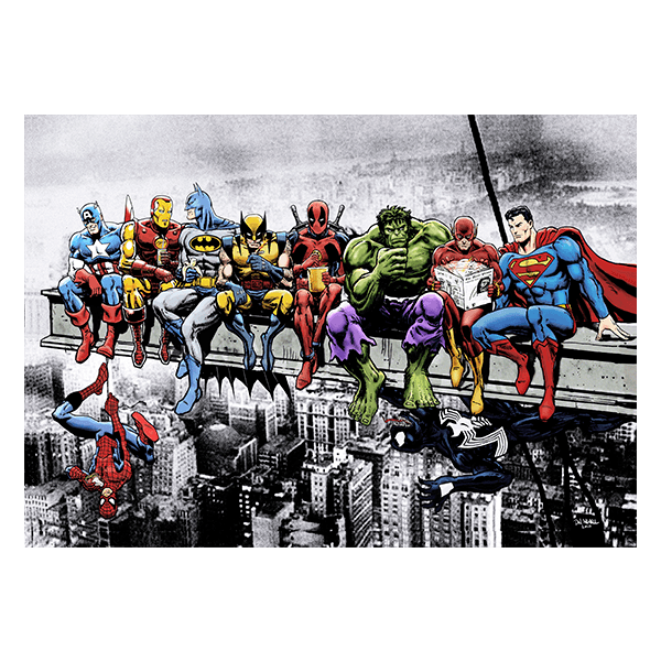 Stickers muraux: Déjeuner des héros de Marvel