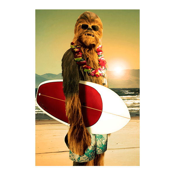 Stickers muraux: Surf Chewbacca