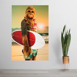 Stickers muraux: Surf Chewbacca 3