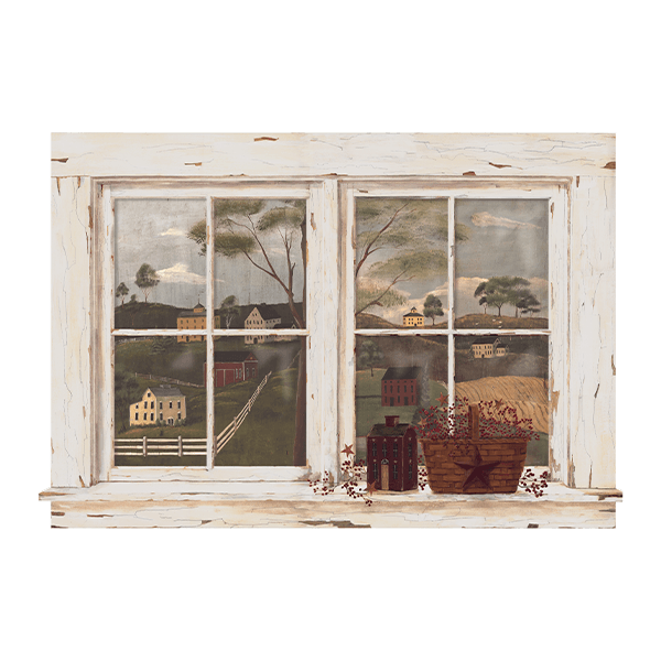 Stickers muraux: Fenêtre sur le village