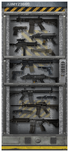 Stickers muraux: Sci Fi Porte Arsenal