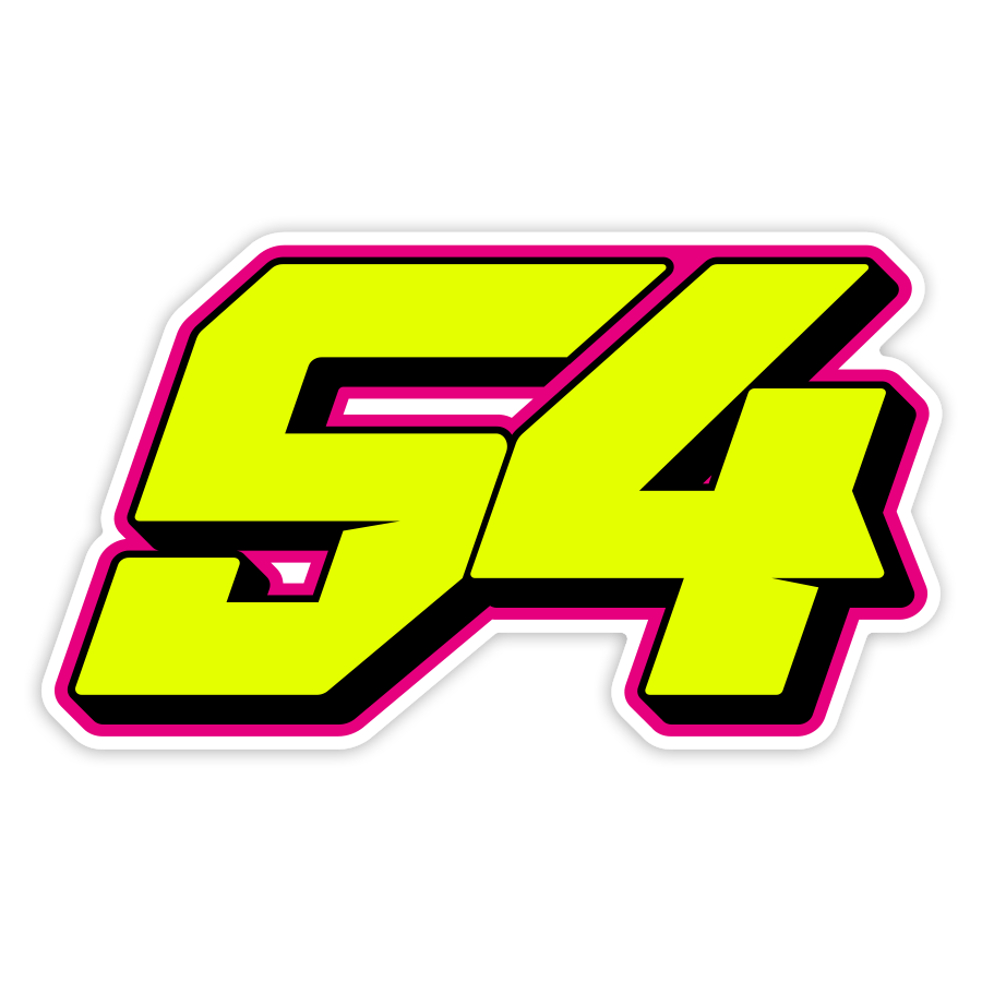 Autocollants: Numéro 54 MotoGP Fermín Aldeguer
