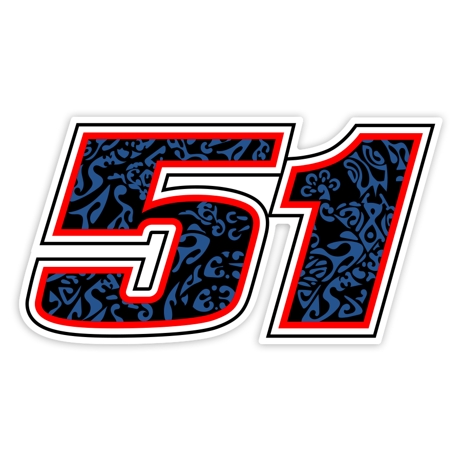 Autocollants: Numéro 51 MotoGP Michele Pirro
