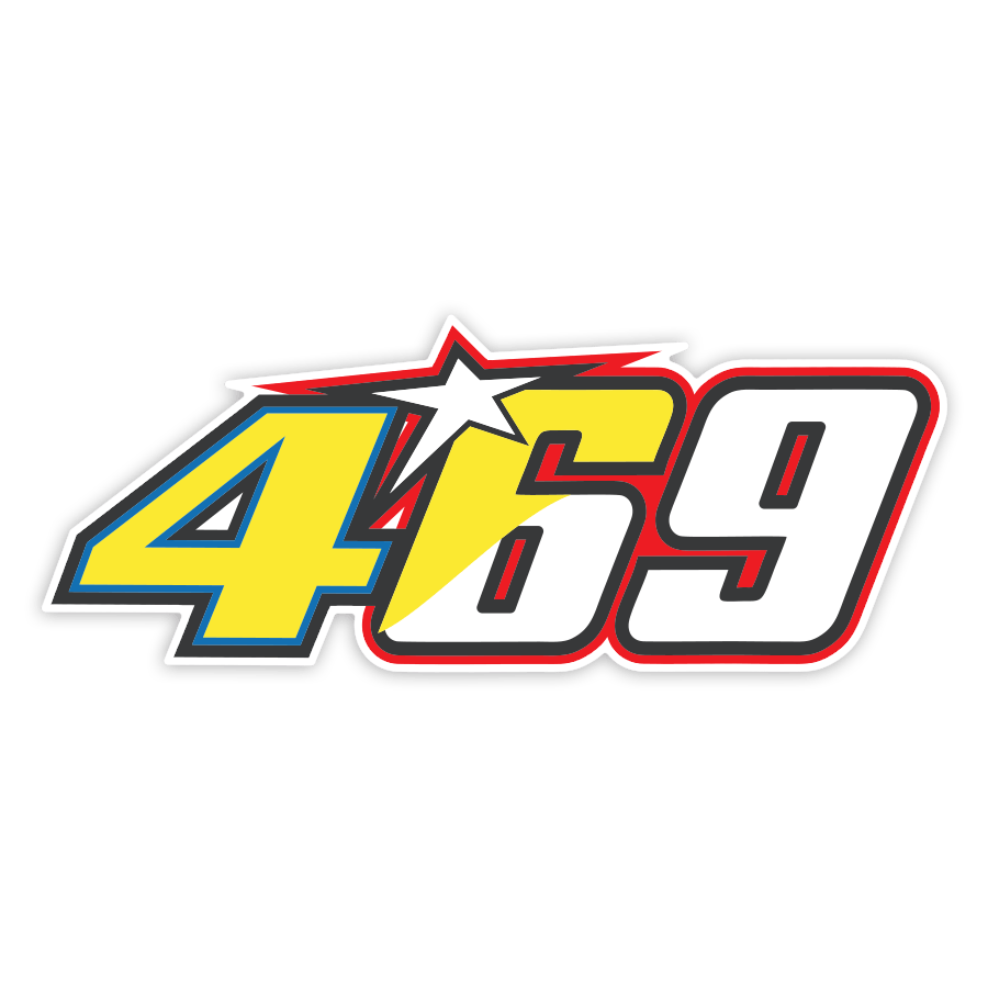 Autocollants: Numéro 469 MotoGP Valentino Rossi & Nicky Hayden