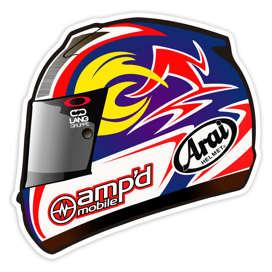 Autocollants: Casque MotoGP Nicky Hayden