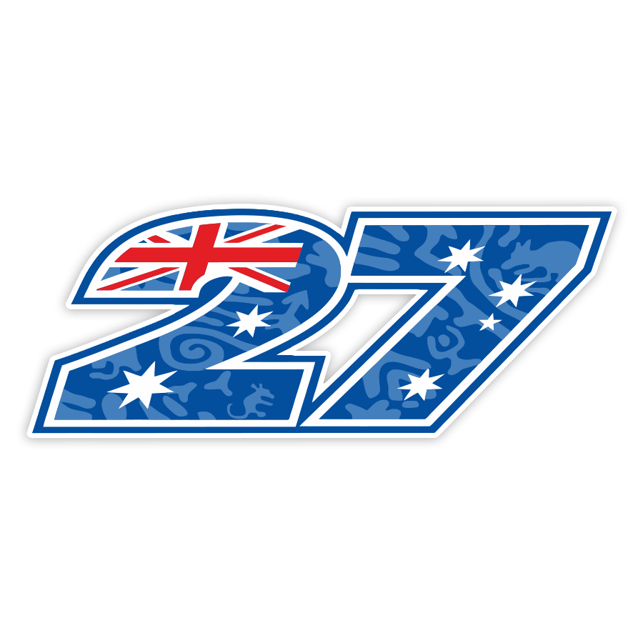 Autocollants: Numéro 27 MotoGP Casey Stoner