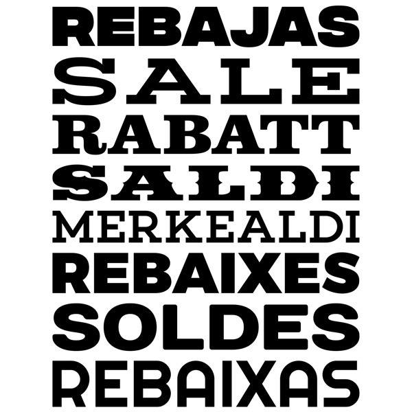 Stickers muraux: Soldes Typographique Multi-langue