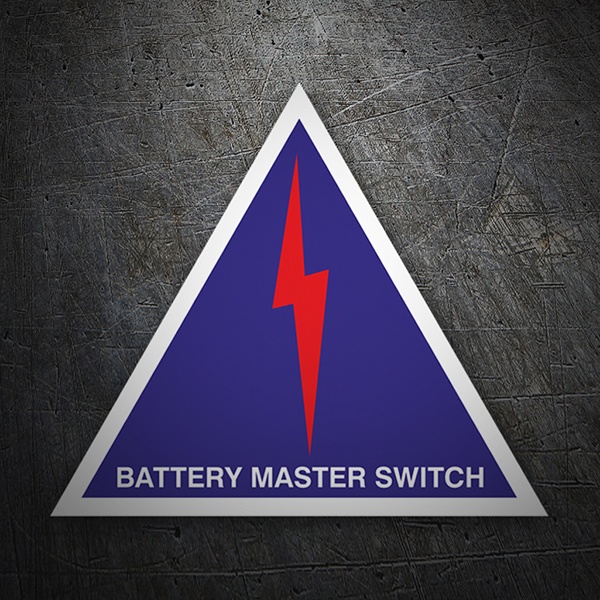 Autocollants: Battery master switch