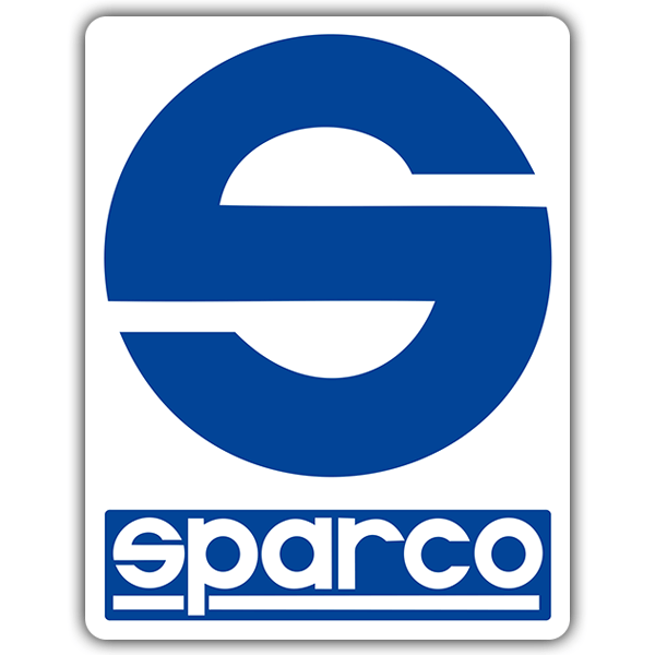 Autocollants: Logo Sparco sur fond blanc