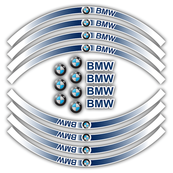 Autocollants: Kit autocollant liseret jante BMW Classic