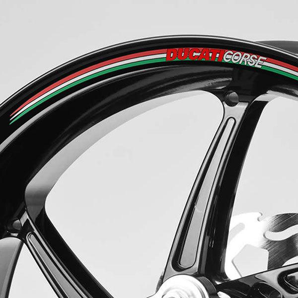 Autocollants: Kit autocollant liseret jante Ducati Italie