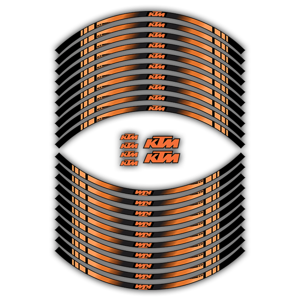 Autocollants: Kit autocollant liseret jante KTM