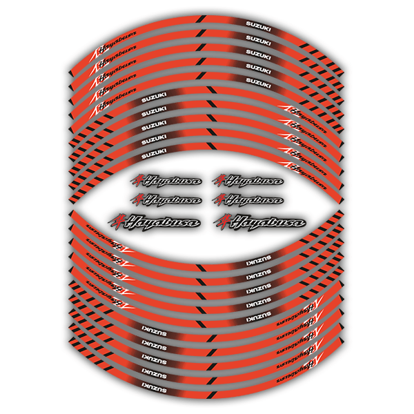 Autocollants: Kit autocollant liseret jante Suzuki Hayabusa
