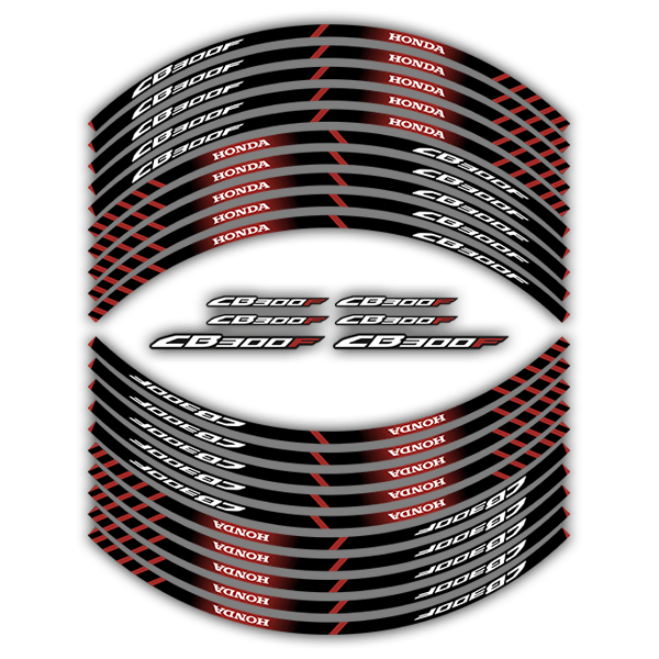 Autocollants: Kit autocollant liseret jante Honda CB 300F