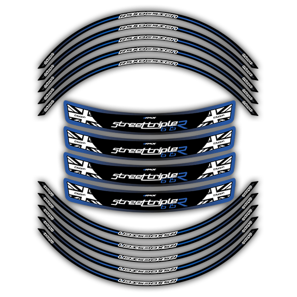 Autocollants: Liseret jante Triumph RSX-Blue