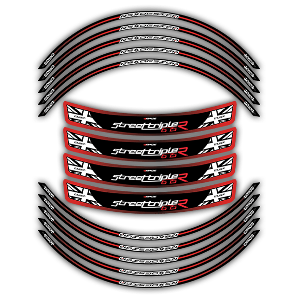 Autocollants: Liseret jante Triumph RSX-Red
