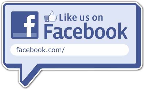Stickers muraux: Like us on Facebook