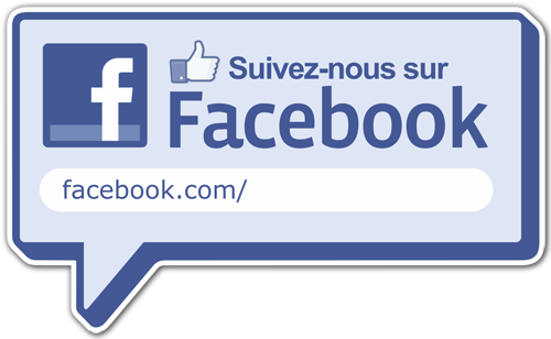 Stickers muraux: Suivez-nous sur Facebook