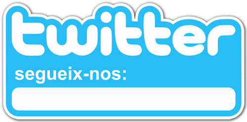 Stickers muraux: Segueix-nos a Twitter