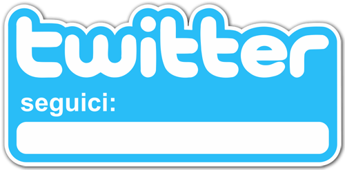 Stickers muraux: Seguici su Twitter
