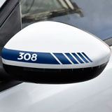 Autocollants: Miroir Peugeot Modèles 2
