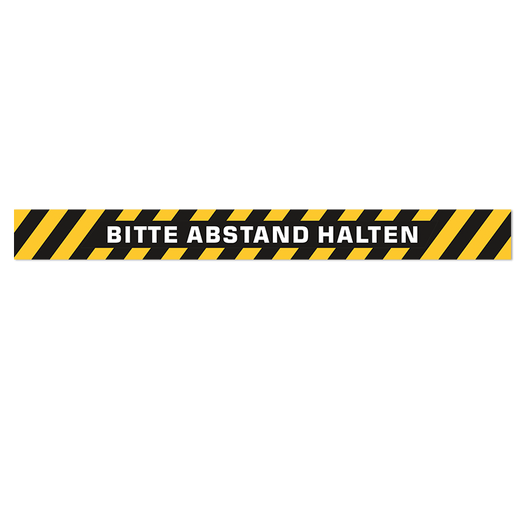 Autocollants: Sticker Sol Distances 1 Allemand jaune et noir
