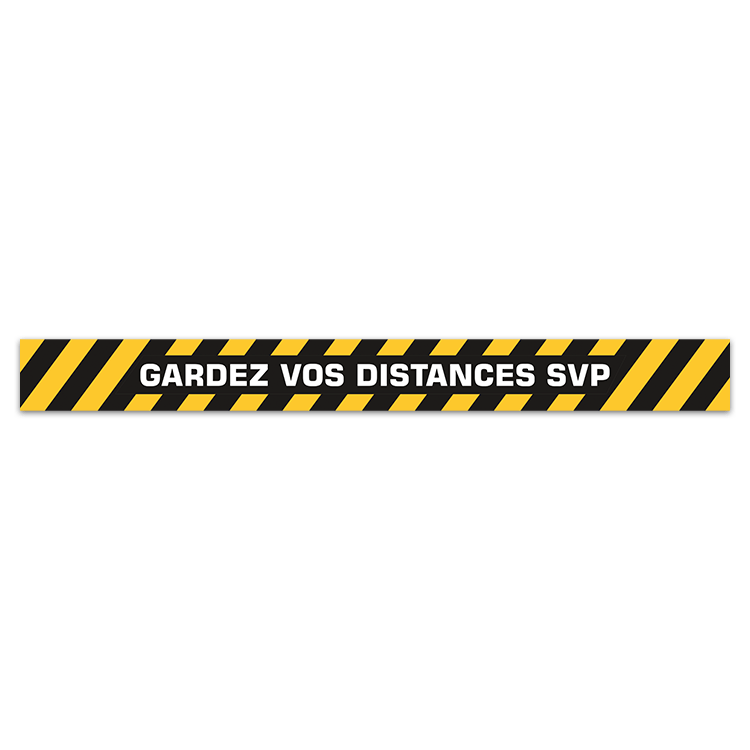 Autocollants: Sticker Sol Gardez Distances 1