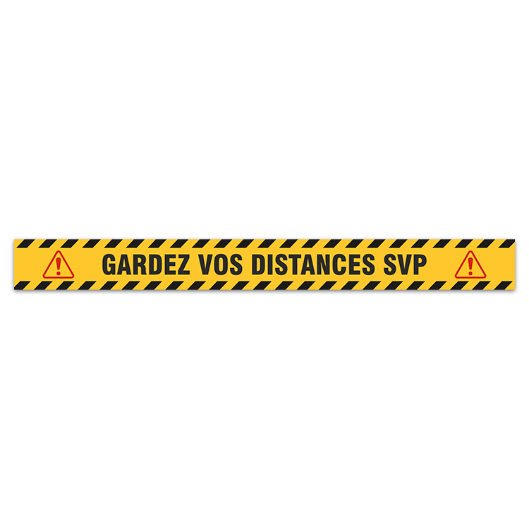 Autocollants: Sticker Sol Gardez Distances SVP 2