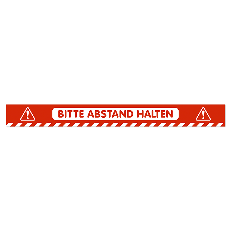 Autocollants: Sticker Sol Gardez Vos Distances 4- Allemand