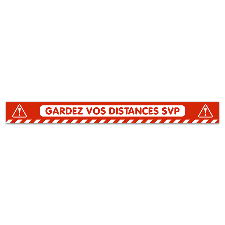 Autocollants: Sticker Gardez Distances SVP 4
