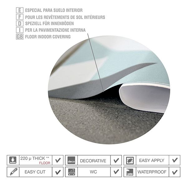 Autocollants: Sticker Sol Gardez Vos Distances 6 Allemand signe