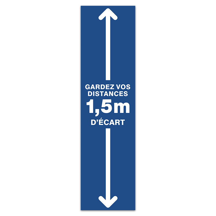 Autocollants: Sticker Sol Gardez 1,5m d Ecart