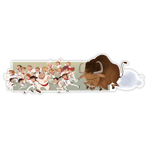 Stickers muraux: Le festival de San Fermin