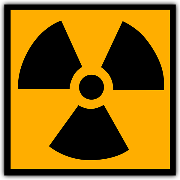 Autocollants: Autocollant symbole radioactivité