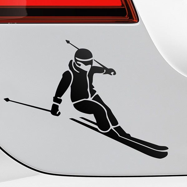 Autocollants: Descente à ski